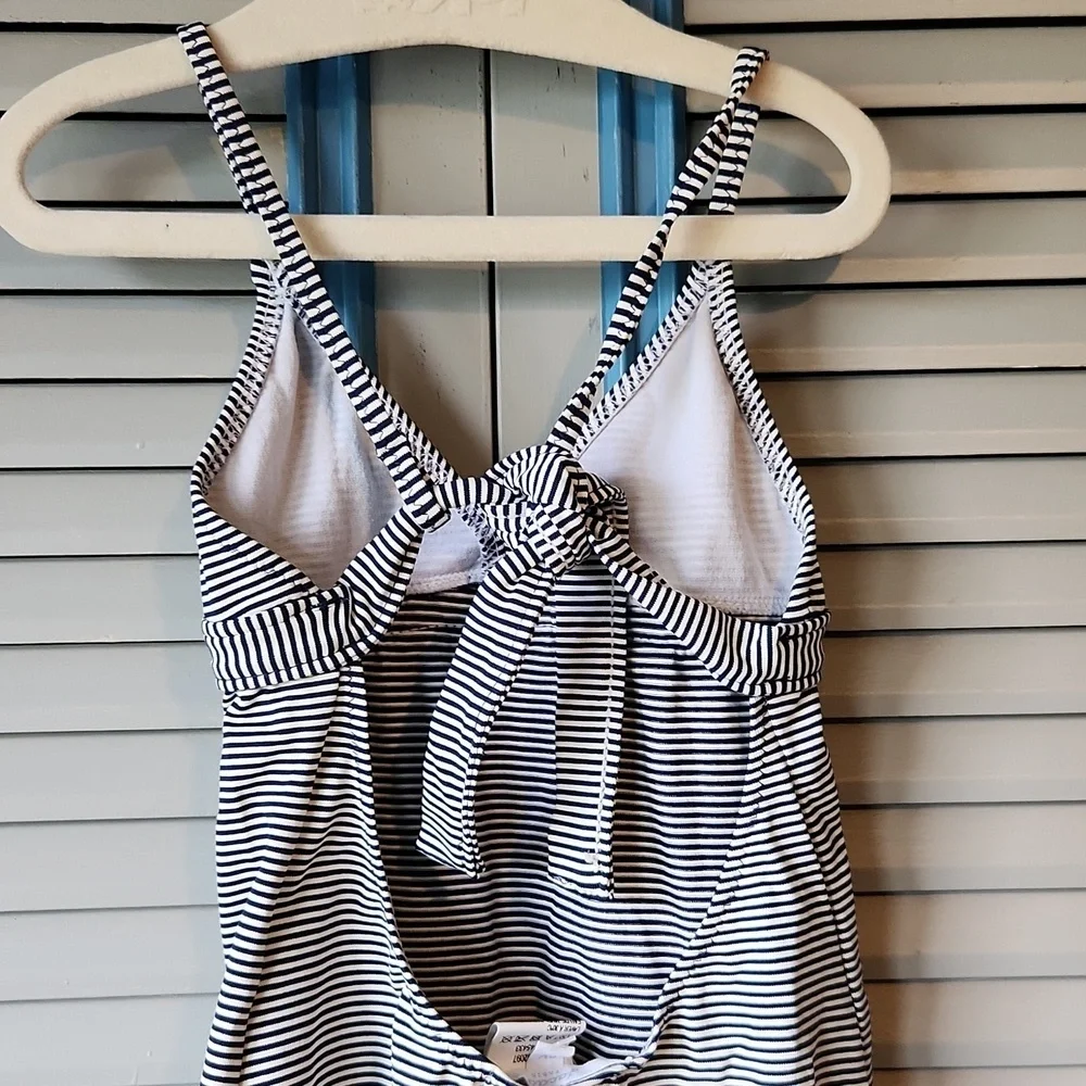 Jacadi Paris Navy & White Striped Swimsuit